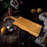 Large Teak Wood Charcuterie Serving Paddle Board