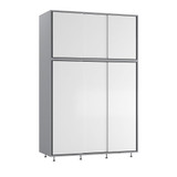6 Sliding Doors Wardrobe Bedroom Storage Closet Clothes Hanging Rail Cupboard