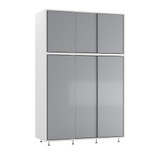 6 Sliding Doors Wardrobe Bedroom Storage Closet Clothes Hanging Rail Cupboard