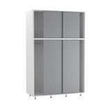 6 Sliding Doors Wardrobe Bedroom Storage Closet Clothes Hanging Rail Cupboard