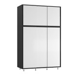 6 Sliding Doors Wardrobe Bedroom Storage Closet Clothes Hanging Rail Cupboard