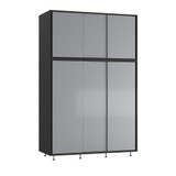 6 Sliding Doors Wardrobe Bedroom Storage Closet Clothes Hanging Rail Cupboard
