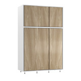 6 Sliding Doors Wardrobe Bedroom Storage Closet Clothes Hanging Rail Cupboard
