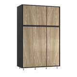 6 Sliding Doors Wardrobe Bedroom Storage Closet Clothes Hanging Rail Cupboard