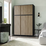 6 Sliding Doors Wardrobe Bedroom Storage Closet Clothes Hanging Rail Cupboard