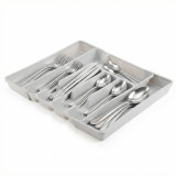 7-Section Extendable Plastic Cutlery Tray Organiser