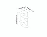 Grey & Oak 3-Tier Corner Bookcase & Shelving Unit