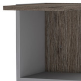 Grey & Oak 3-Tier Corner Bookcase & Shelving Unit