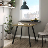 Square Dining Table w/ Flat Metal Legs - 80x80x75cm