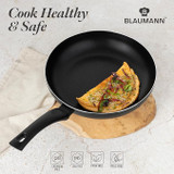 28cm Blaumann Black Frying Pan Non-Stick Induction Ready