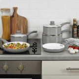 8-Pcs Grey Induction Cookware Set