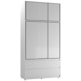 6 Sliding Doors Wardrobe with Hanging Rail 240x120x51.5cm