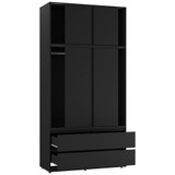 6 Sliding Doors Wardrobe with Hanging Rail 240x120x51.5cm