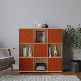 9 Cube Bookcase with 5 Drawers