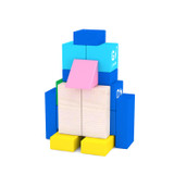 60-Piece Early Education Wooden Building Blocks Set