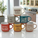 6-Pcs Vintage Café Style Coffee Mug Set