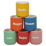6-Pcs 180ml Porcelain Espresso Coffee Mugs Set