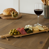Large Teak Wood Chopping Cutting Board with Hanging Rope Handle