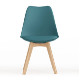 Scandinavian Padded Tulip Dining Chair with Beech Legs