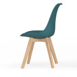 Scandinavian Padded Tulip Dining Chair with Beech Legs
