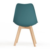 Scandinavian Padded Tulip Dining Chair with Beech Legs