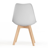 Scandinavian Padded Tulip Dining Chair with Beech Legs