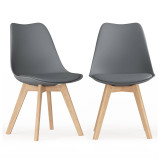 Scandinavian Padded Tulip Dining Chair with Beech Legs