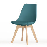 Scandinavian Padded Tulip Dining Chair with Beech Legs