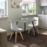 Scandinavian Padded Tulip Dining Chair with Beech Legs