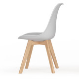 Scandinavian Padded Tulip Dining Chair with Beech Legs