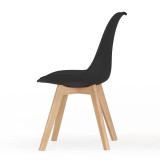 Scandinavian Padded Tulip Dining Chair with Beech Legs