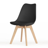 Scandinavian Padded Tulip Dining Chair with Beech Legs