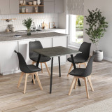 Scandinavian Padded Tulip Dining Chair with Beech Legs