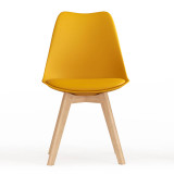 Scandinavian Padded Tulip Dining Chair with Beech Legs