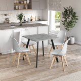 Scandinavian Padded Tulip Dining Chair with Beech Legs