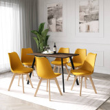 Scandinavian Padded Tulip Dining Chair with Beech Legs