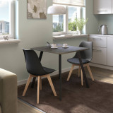Scandinavian Padded Tulip Dining Chair with Beech Legs