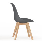 Scandinavian Padded Tulip Dining Chair with Beech Legs