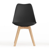 Scandinavian Padded Tulip Dining Chair with Beech Legs