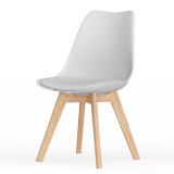Scandinavian Padded Tulip Dining Chair with Beech Legs
