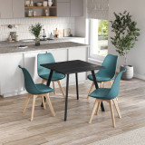 Scandinavian Padded Tulip Dining Chair with Beech Legs