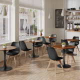 Scandinavian Padded Tulip Dining Chair with Beech Legs