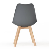 Scandinavian Padded Tulip Dining Chair with Beech Legs