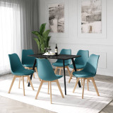 Scandinavian Padded Tulip Dining Chair with Beech Legs