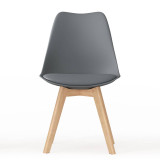 Scandinavian Padded Tulip Dining Chair with Beech Legs