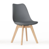 Scandinavian Padded Tulip Dining Chair with Beech Legs