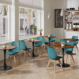 Scandinavian Padded Tulip Dining Chair with Beech Legs