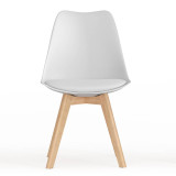 Scandinavian Padded Tulip Dining Chair with Beech Legs