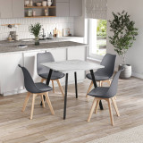 Scandinavian Padded Tulip Dining Chair with Beech Legs