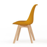 Scandinavian Padded Tulip Dining Chair with Beech Legs